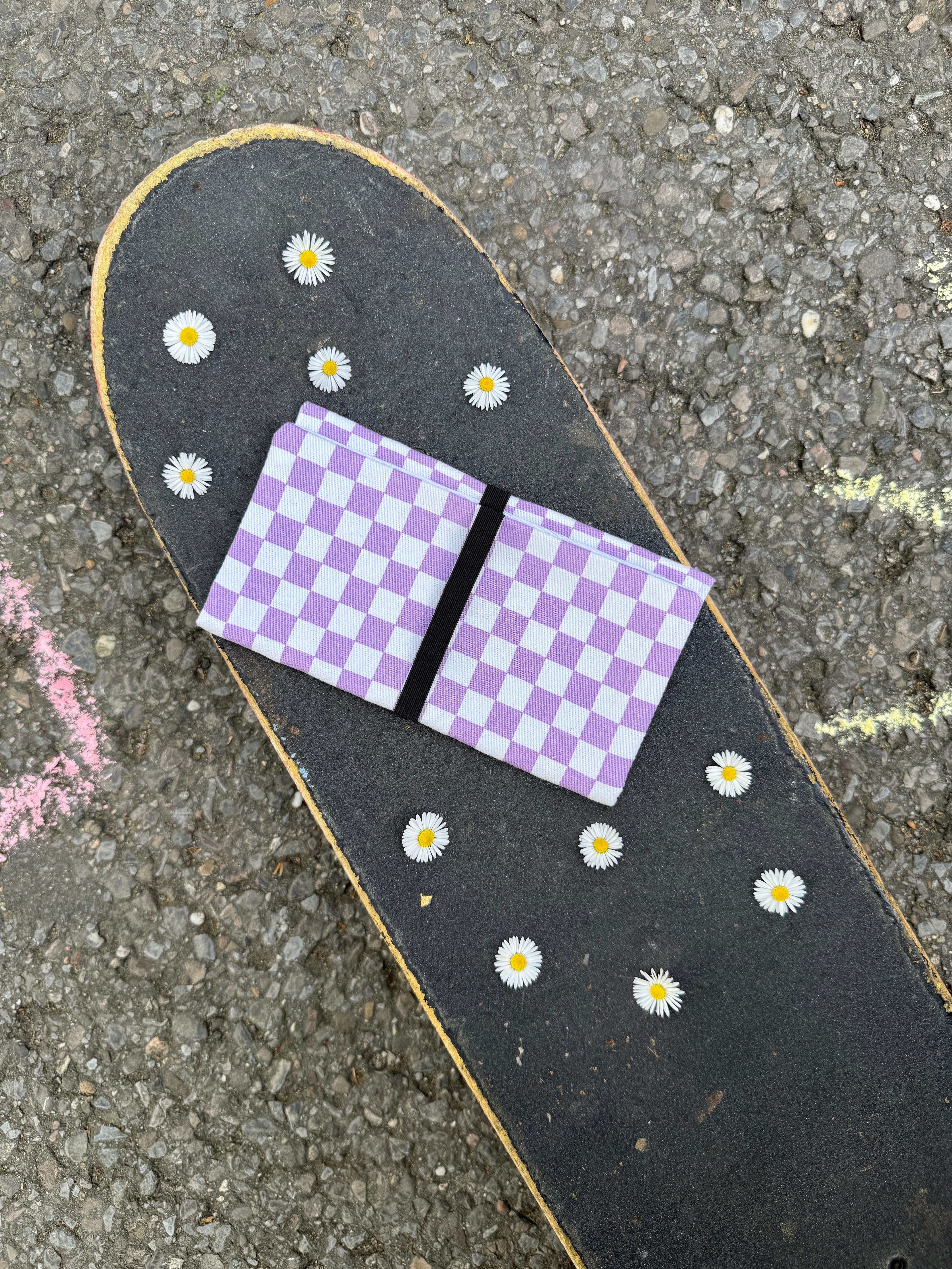 Tabakbeutel Checker-Muster lila