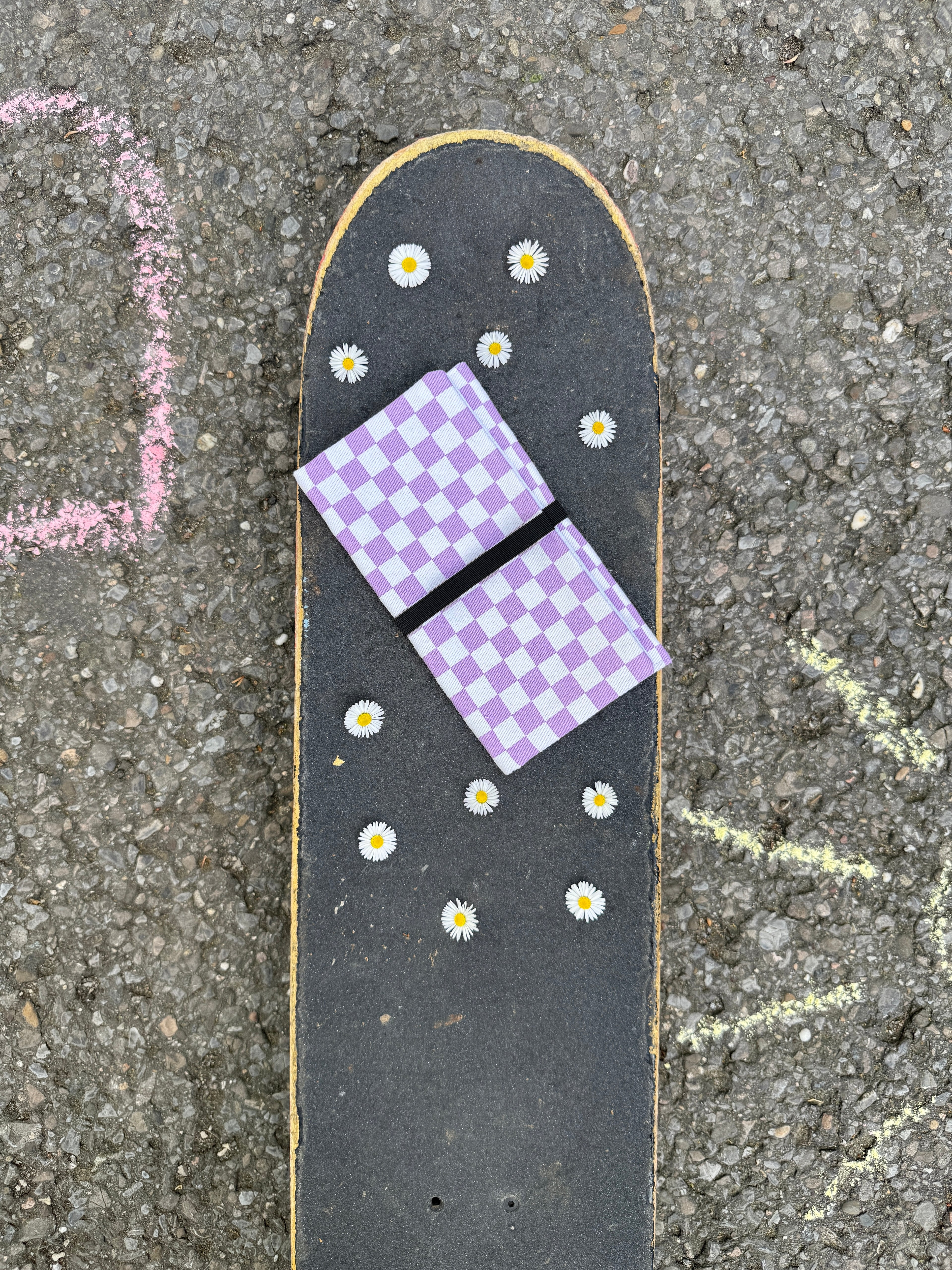 Tabakbeutel Checker-Muster lila