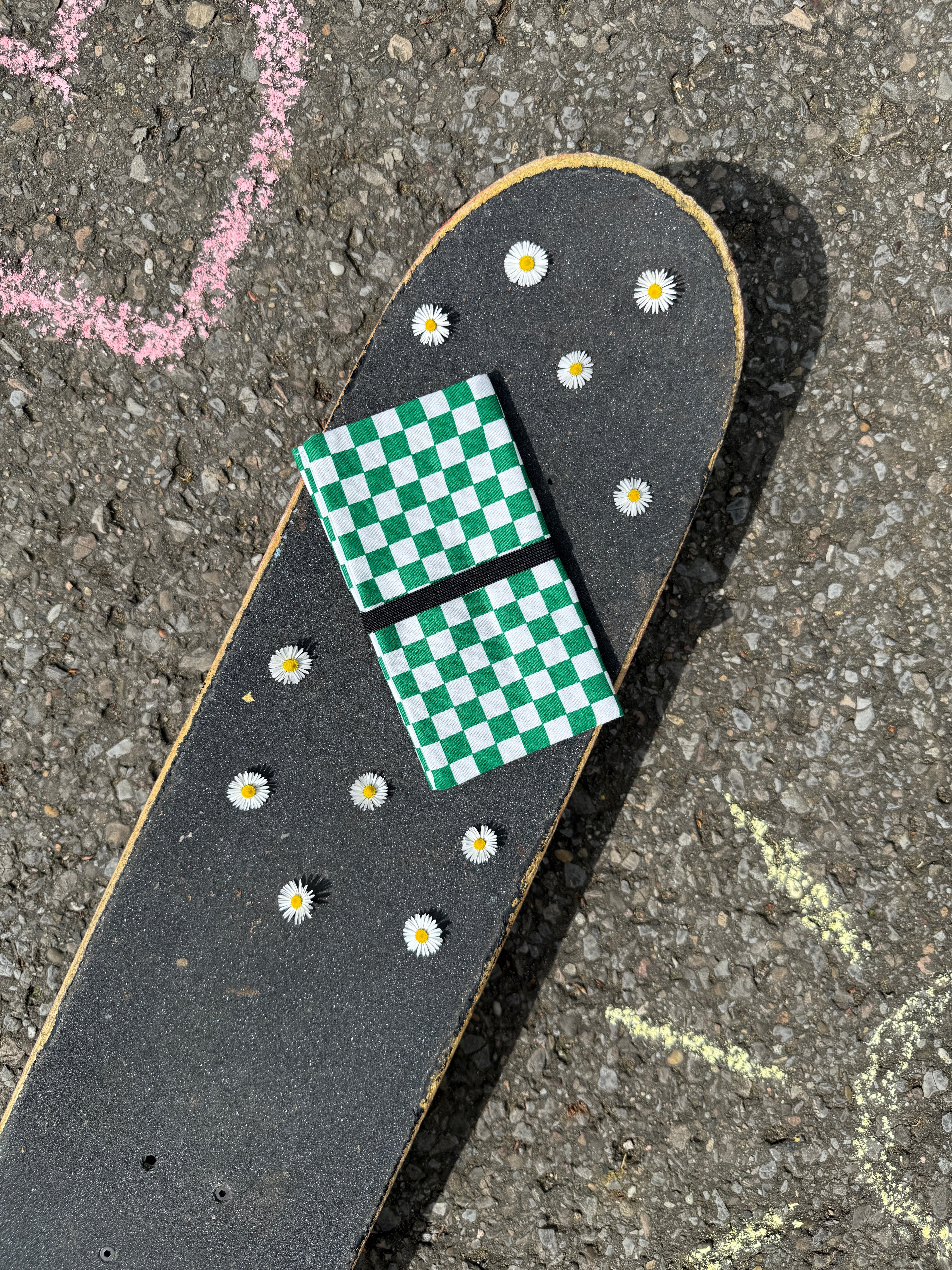Tabakbeutel Checker-Muster grün