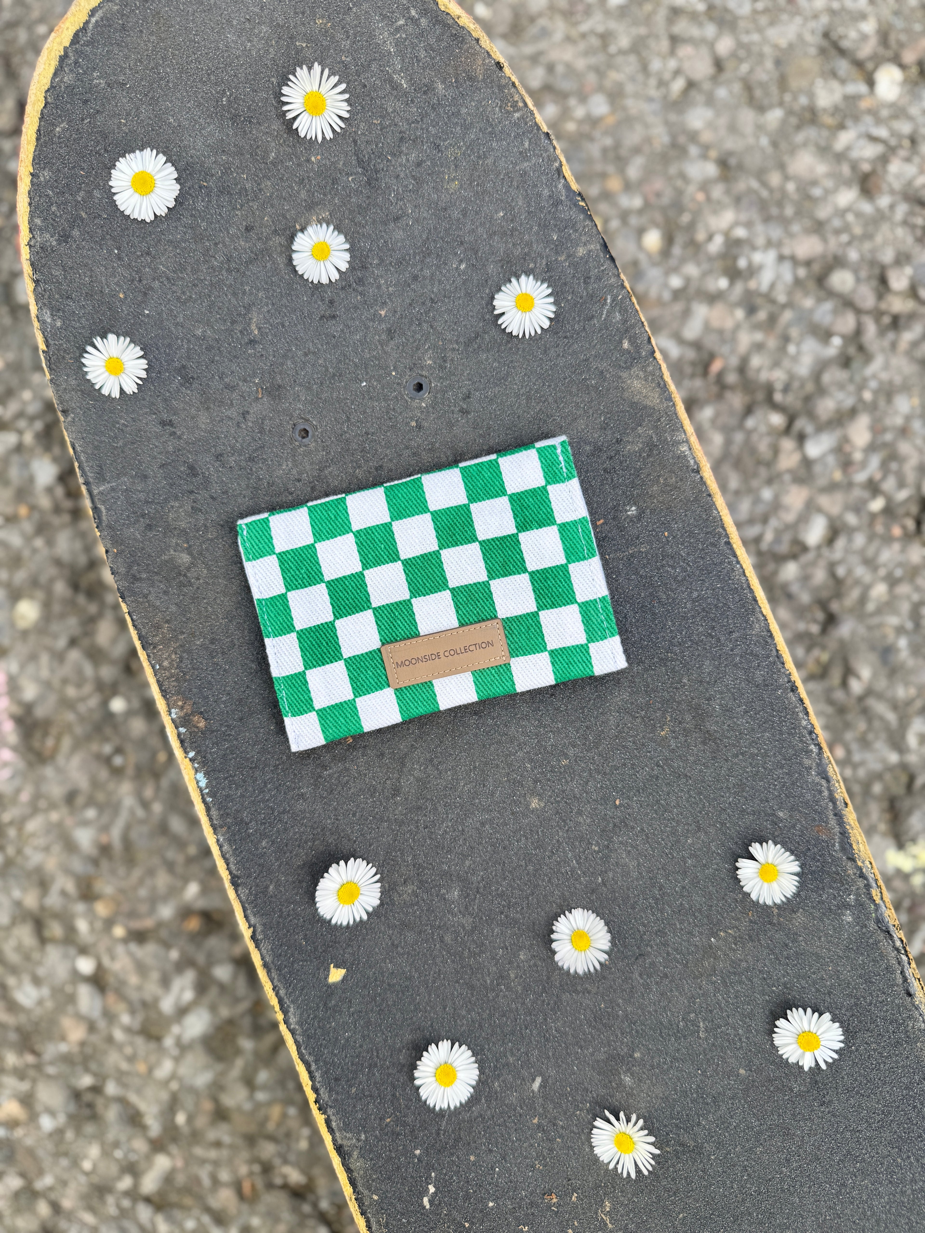 Geldbeutel Checker-Muster grün