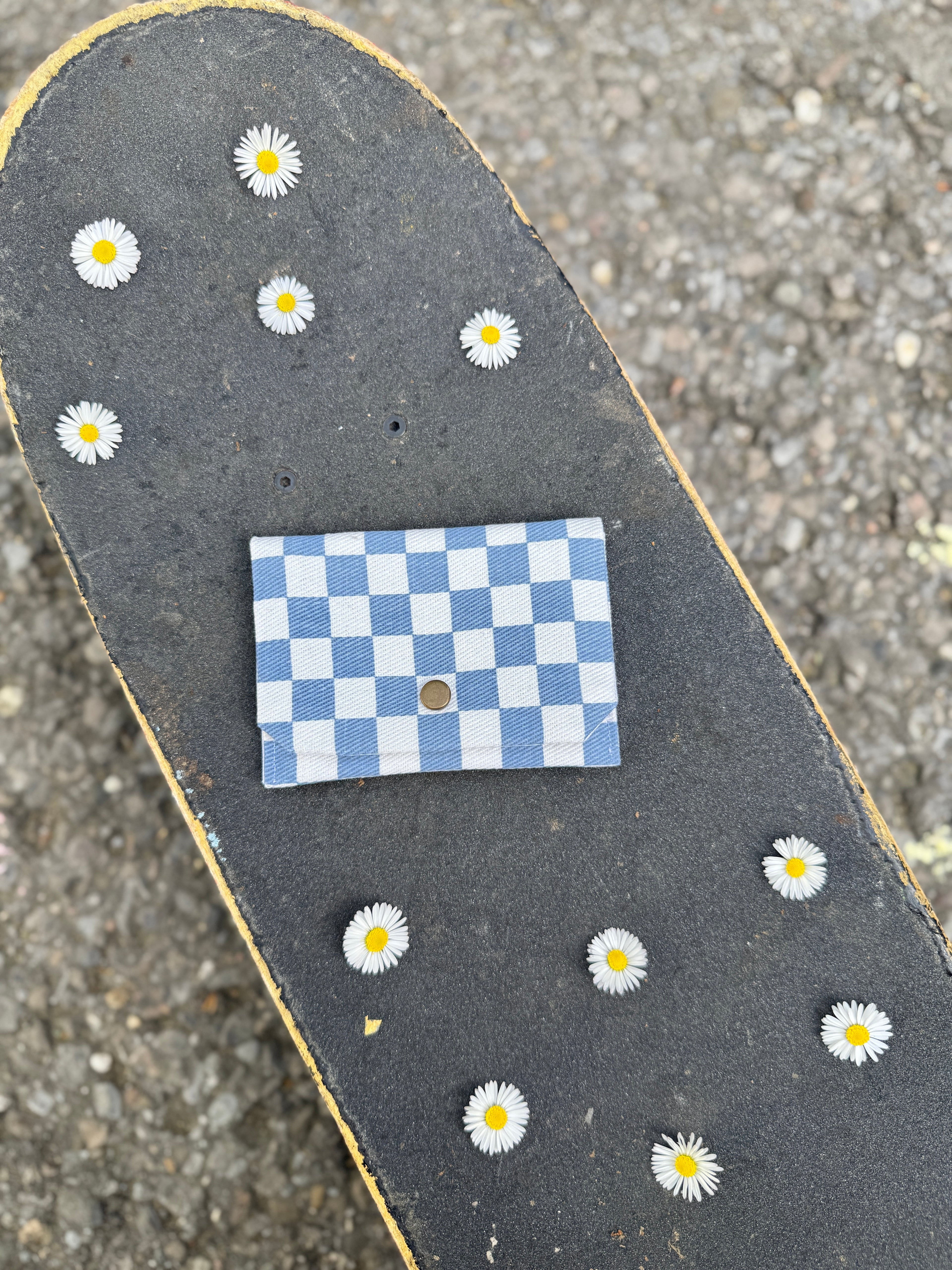 Geldbeutel Checker-Muster blau