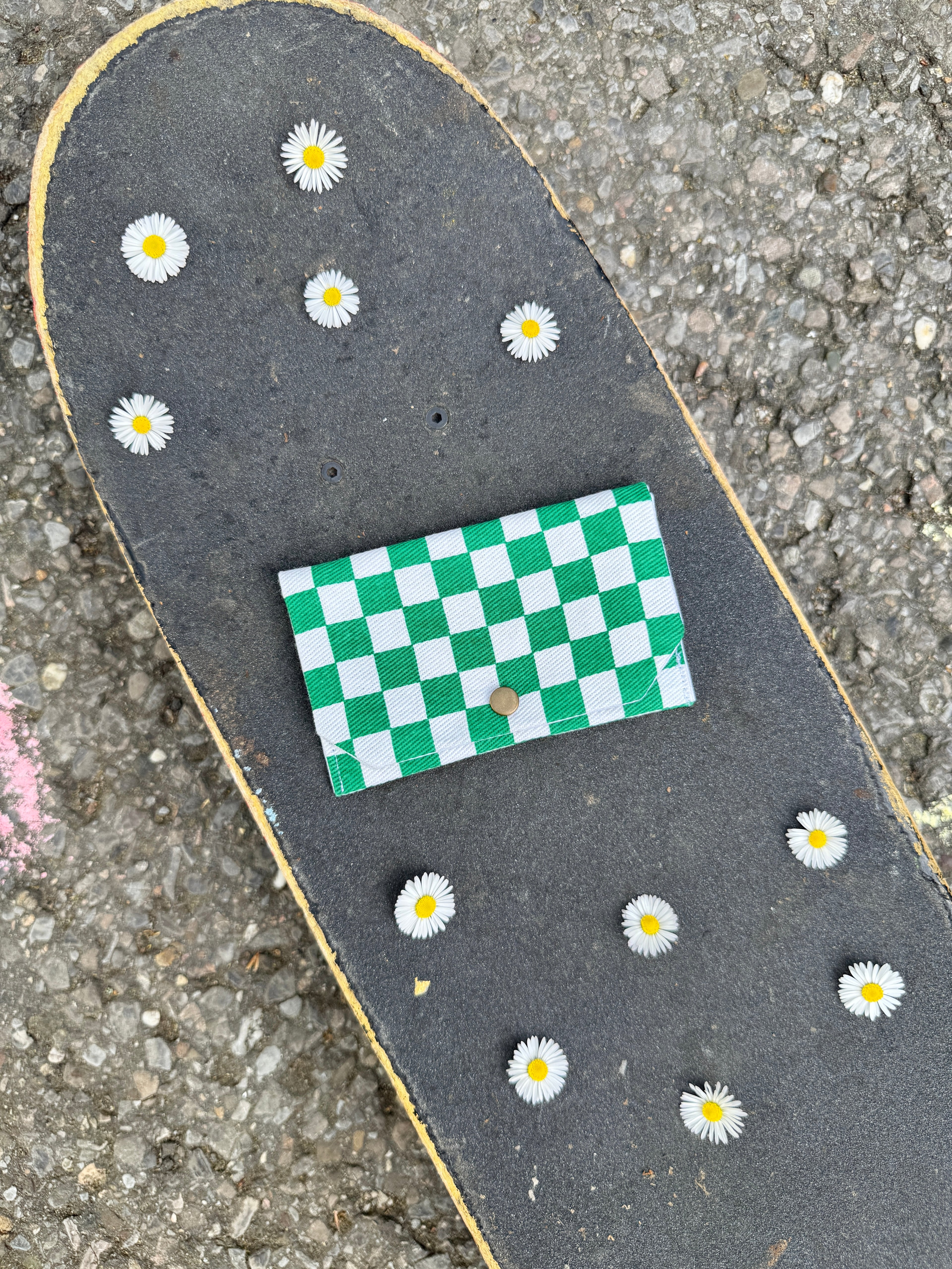 Geldbeutel Checker-Muster grün