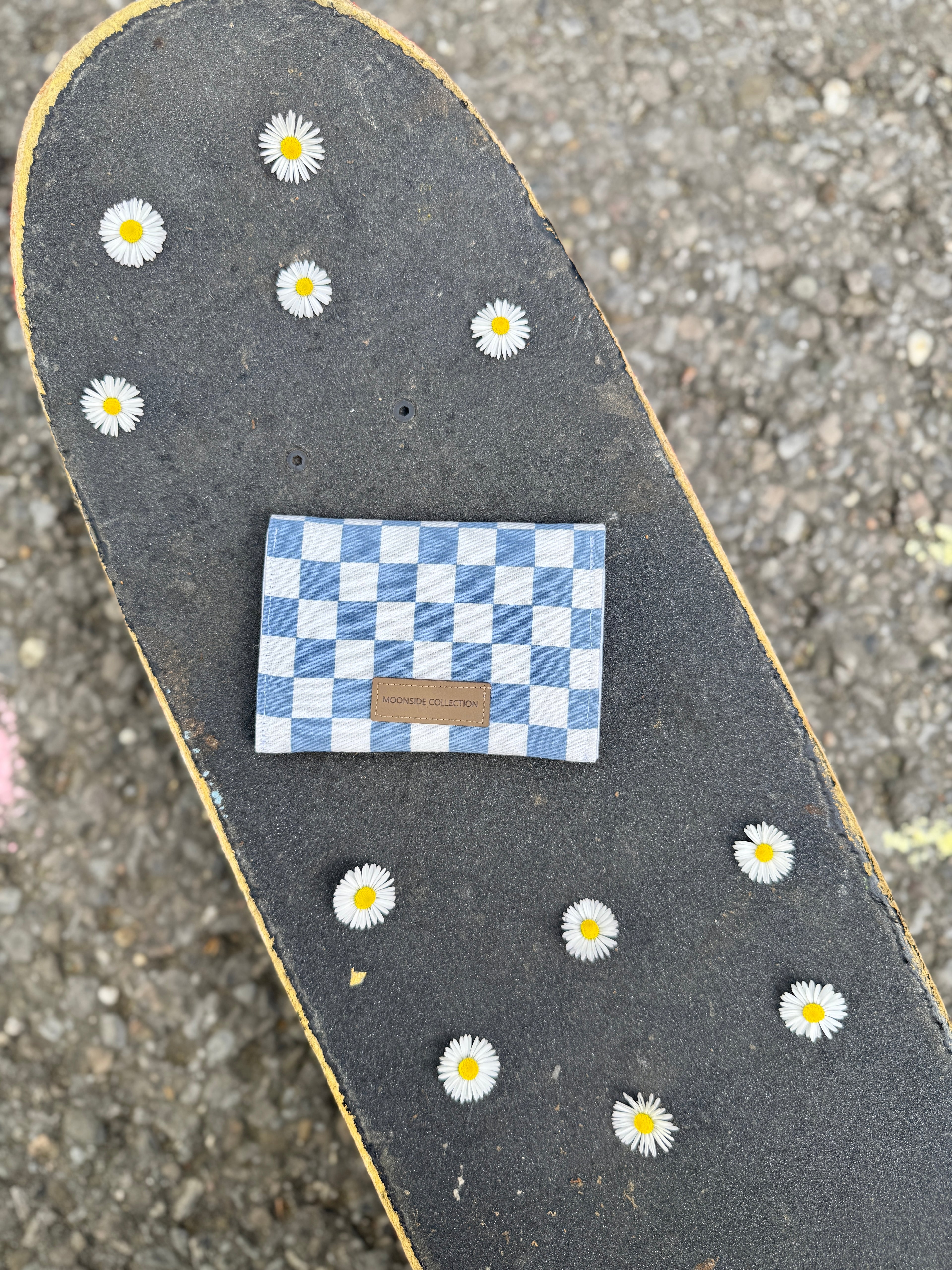 Geldbeutel Checker-Muster blau