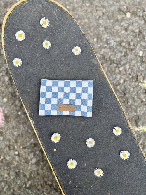 Geldbeutel Checker-Muster blau