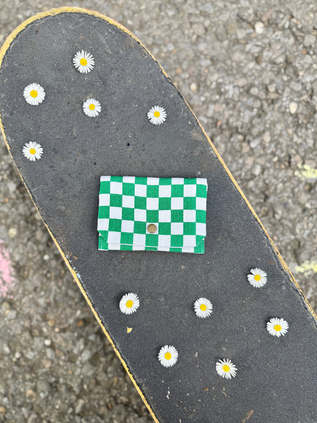 Geldbeutel Checker-Muster grün