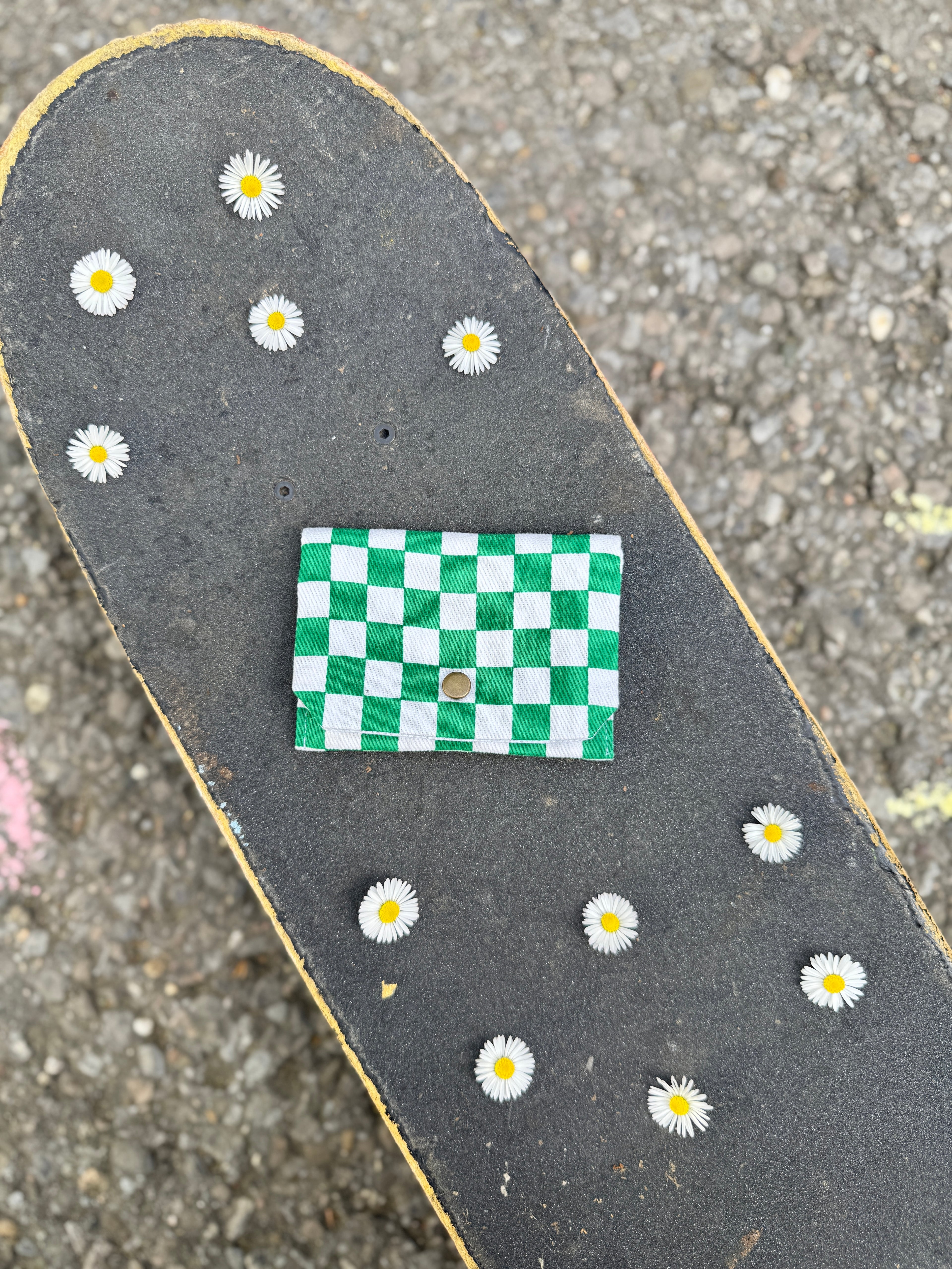 Geldbeutel Checker-Muster grün