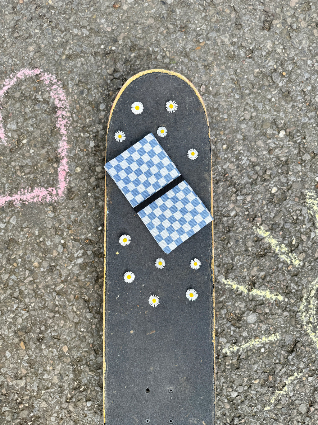 Tabakbeutel Checker-Muster blau