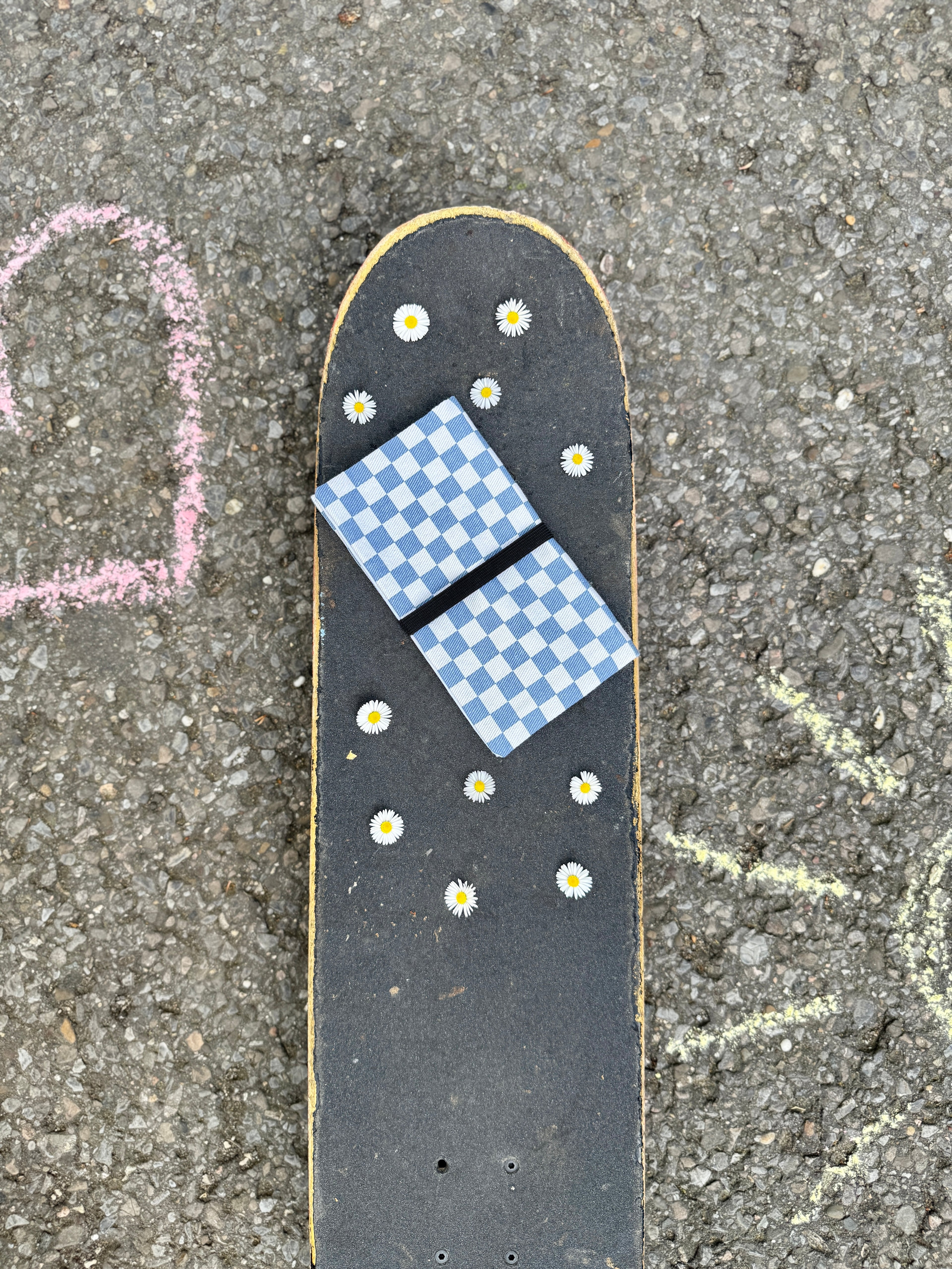Tabakbeutel Checker-Muster blau