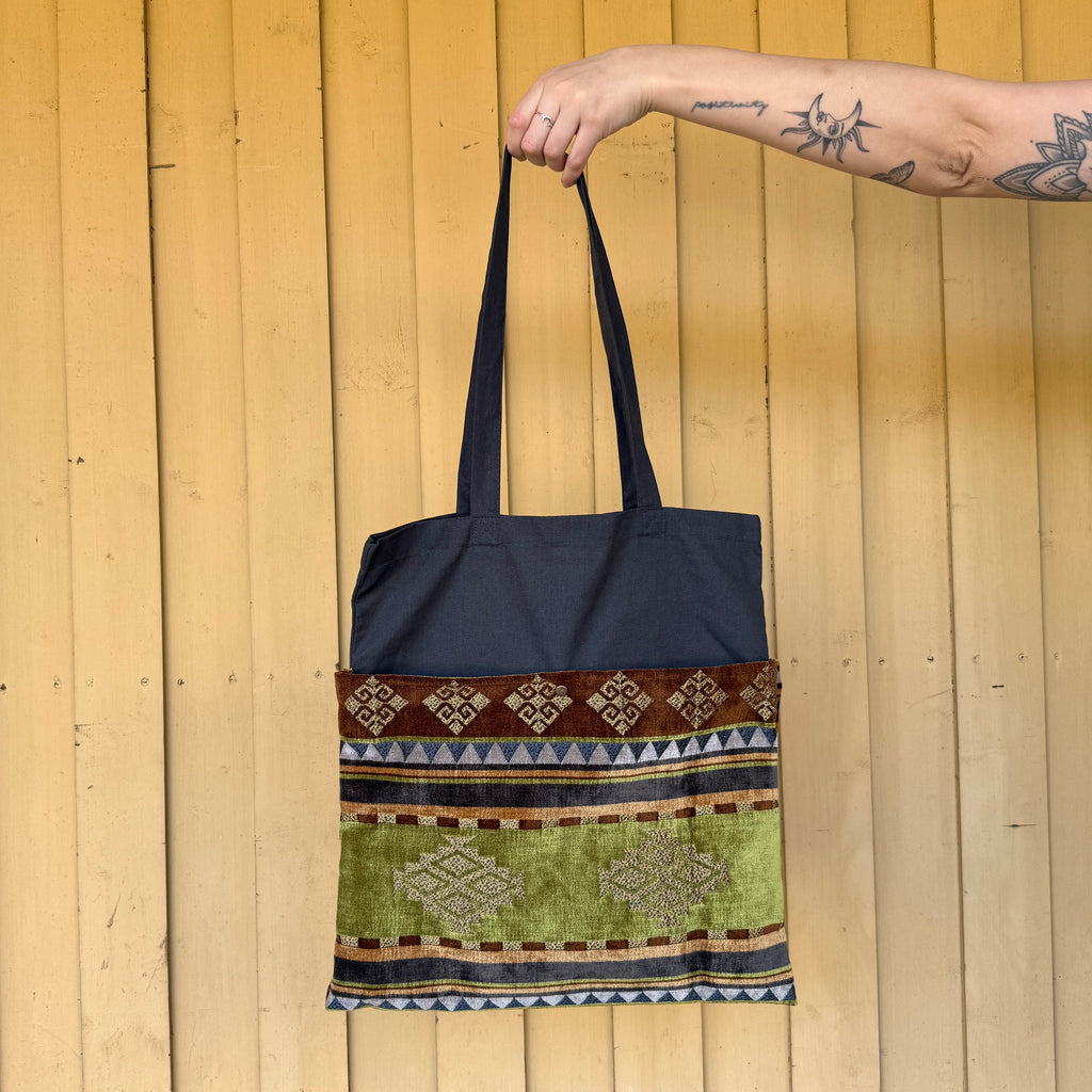 Tragetasche Boho grün