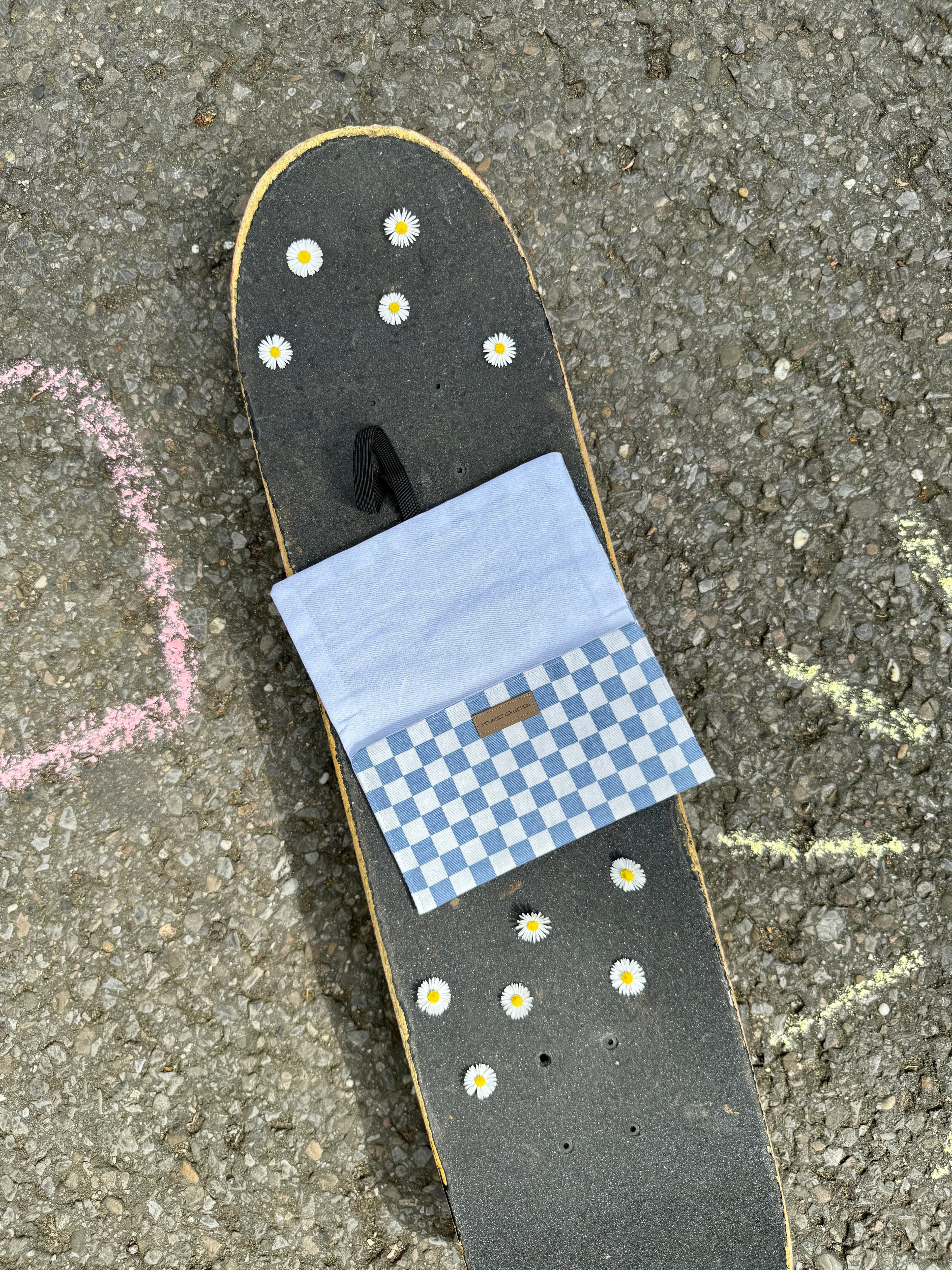 Tabakbeutel Checker-Muster blau