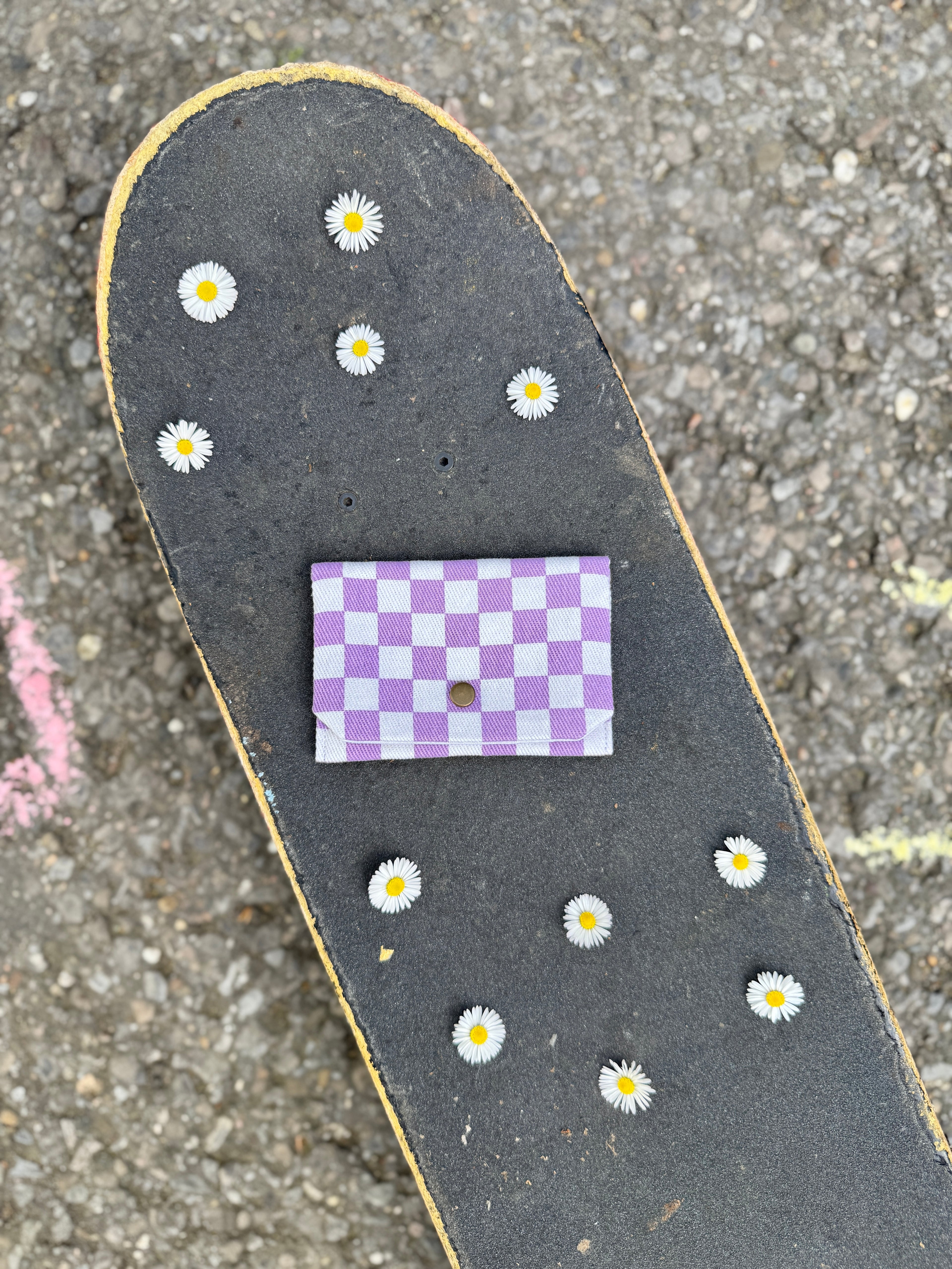 Geldbeutel Checker-Muster lila
