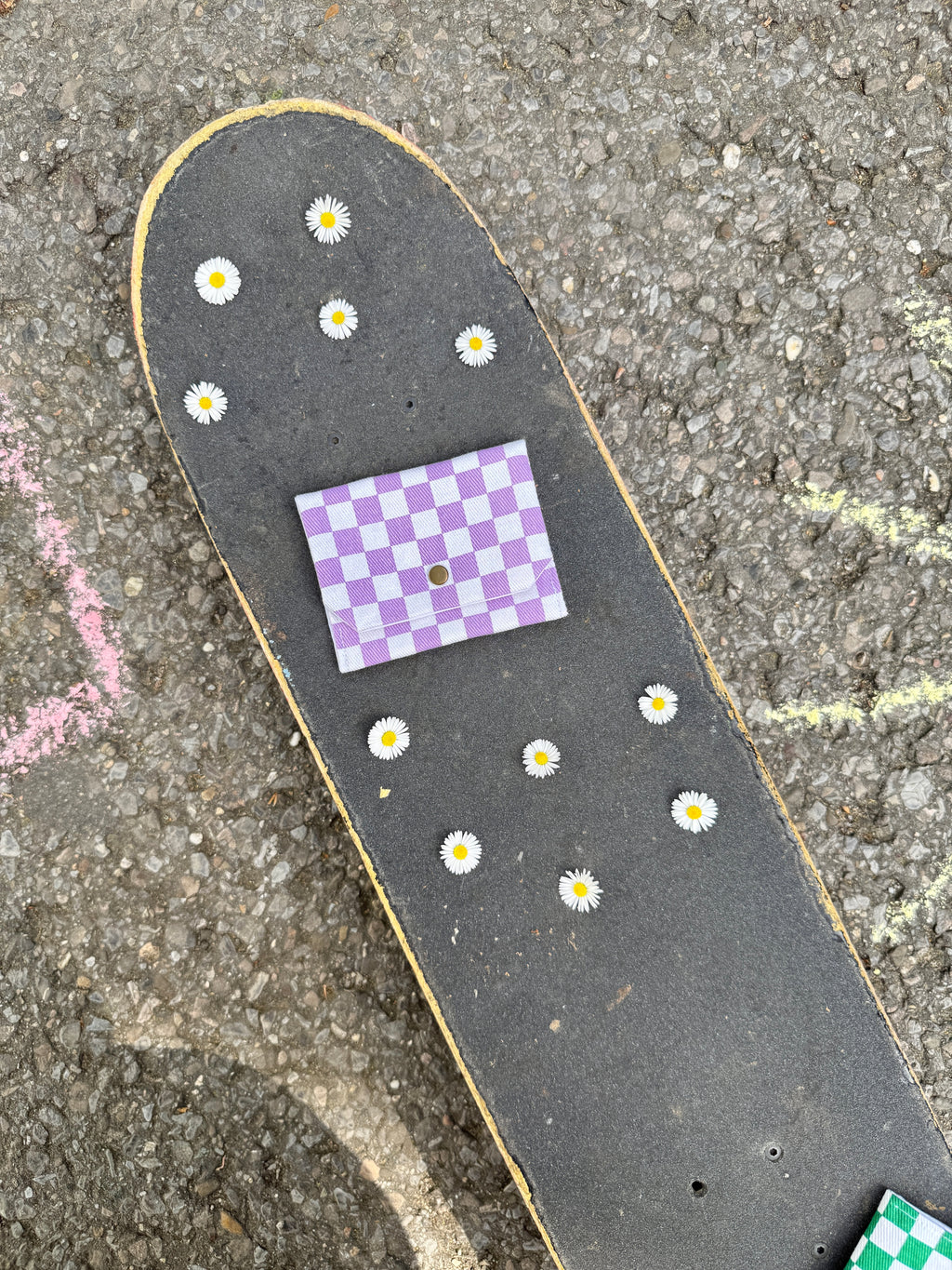 Geldbeutel Checker-Muster lila