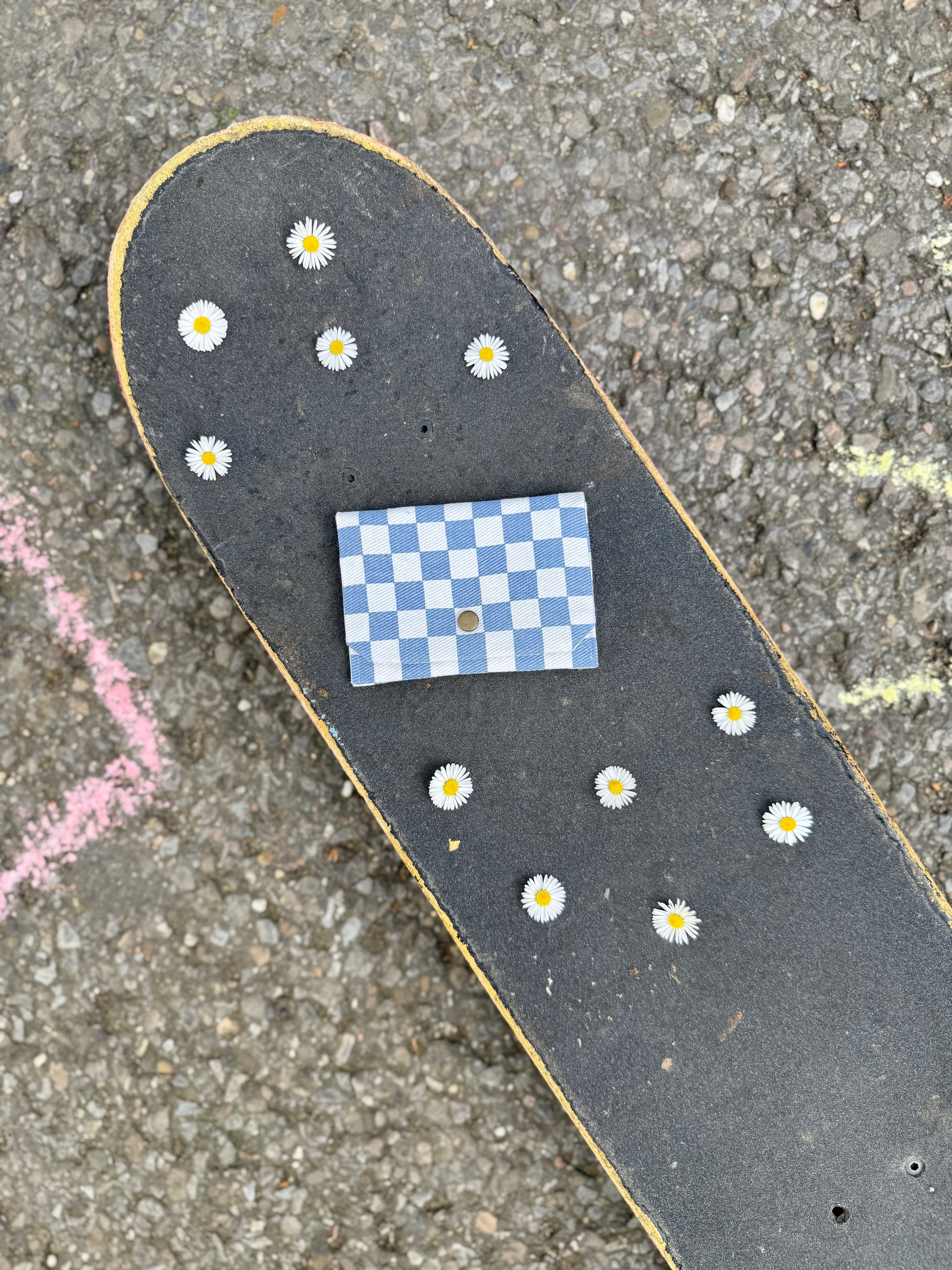 Geldbeutel Checker-Muster blau