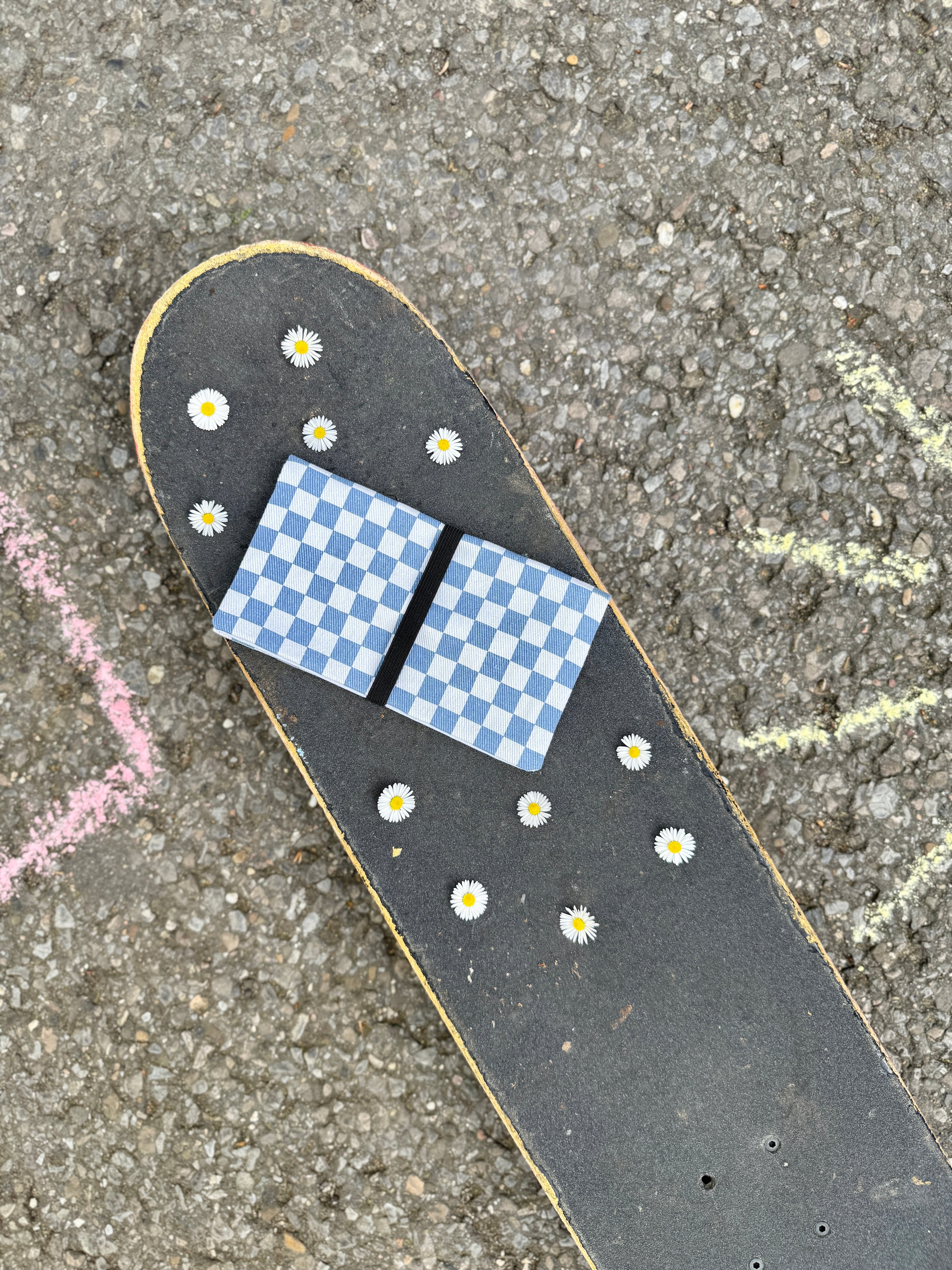 Tabakbeutel Checker-Muster blau