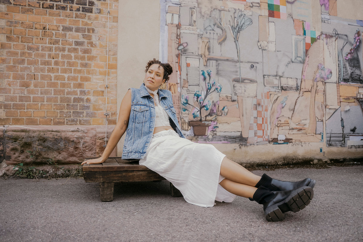 Boho Style Inspo mit vintage Jeansweste